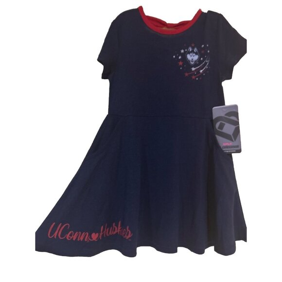 NEW Connecticut UConn Huskies Colosseum Athletics Navy Blue Dress Toddler 3T - Picture 1 of 4